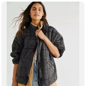 NWT Free People Black Dolman Quilted jacket